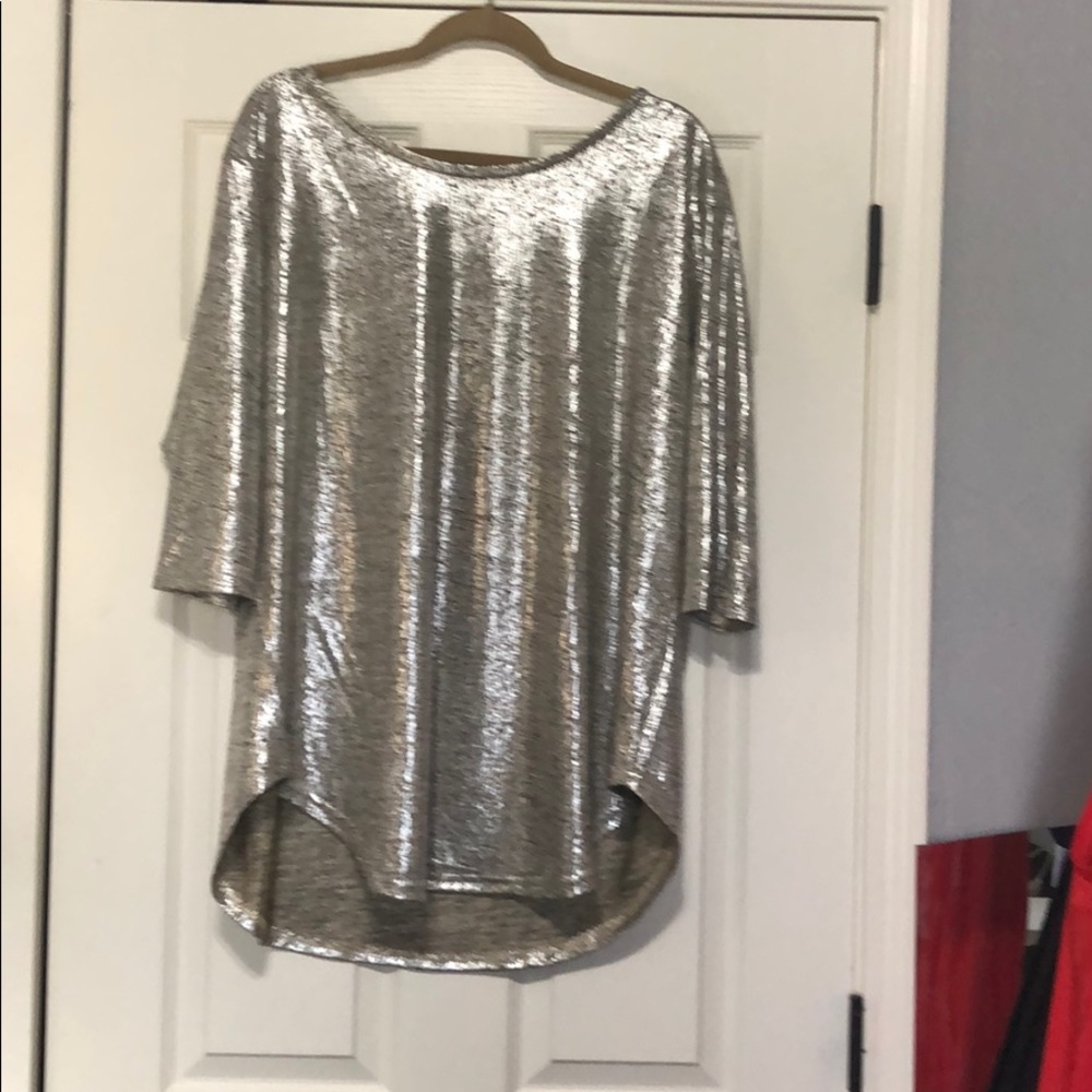 SilverGold Metallic top